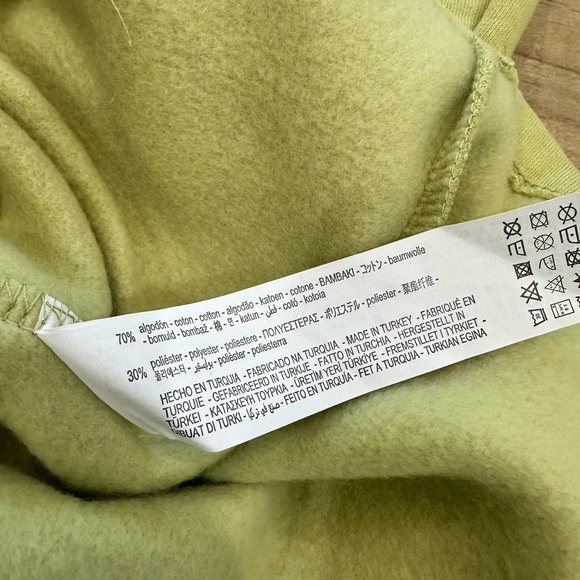 Zara lime green drawstring fleece sweater midi tie front pencil skirt nwt - Picture 11 of 14